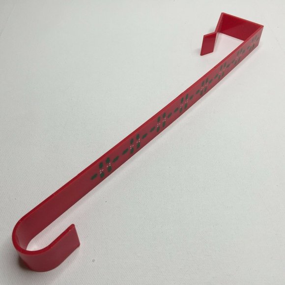 Christmas Wreath Hanger Over The Door Red Green Holly Mistletoe Festive Hook - Picture 2 of 6